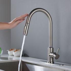 Touch Kitchen Faucet with Pull Down Sprayer (Color: as Pic)