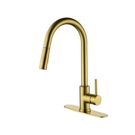 Kitchen Faucet with Pull Down Sprayer (Color: as Pic)
